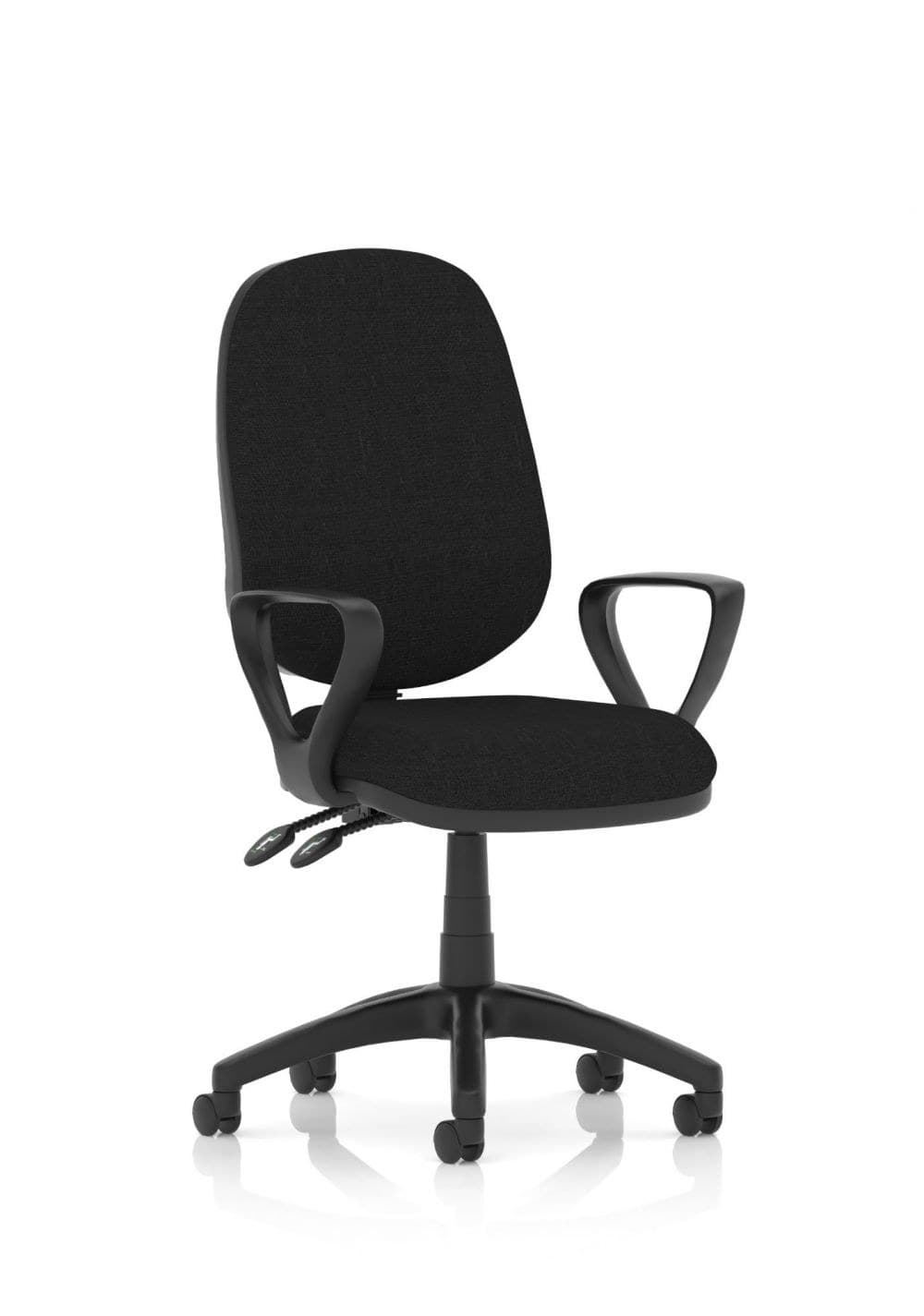 Dynamic Luna II Lever Task Operator Chair With Loop Arms Black