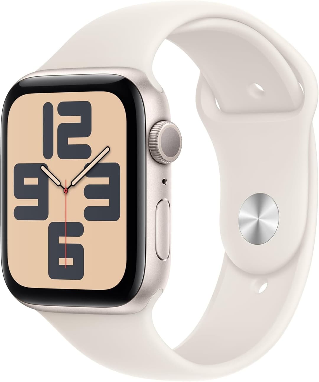Apple Watch SE 2nd Gen GPS 44mm Aluminium Case with Sport Band M/L - Starlight - Image 3