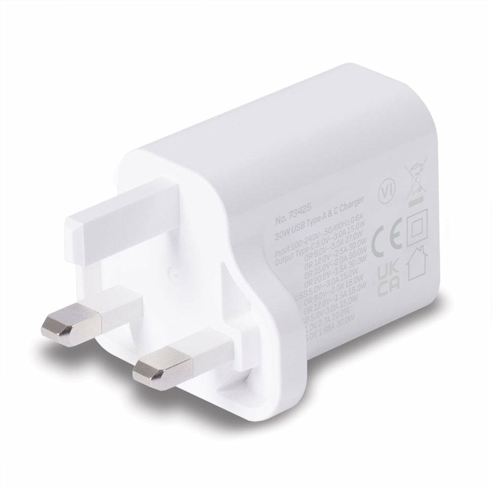 Lindy 30W USB Type A and C Charger UK Plug - Image 2