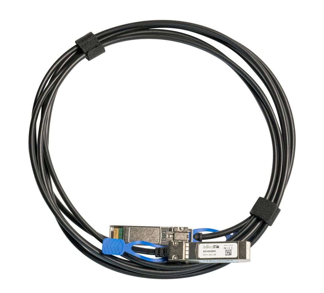 MikroTik XS+DA0001 SFP/SFP+/SFP28 Direct Attach Cable (DAC) 1m 1G/10G/25G - Image 1