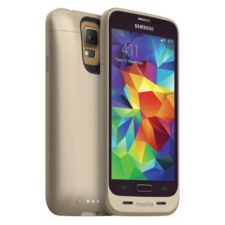 mophie Juice Pack Compact Battery Case for Samsung Galaxy S5 – Gold