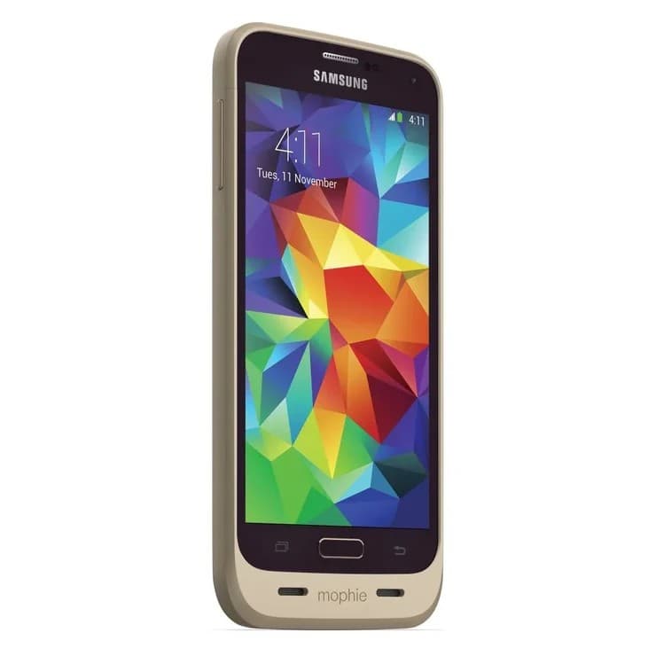mophie Juice Pack Compact Battery Case for Samsung Galaxy S5 – Gold - Image 2