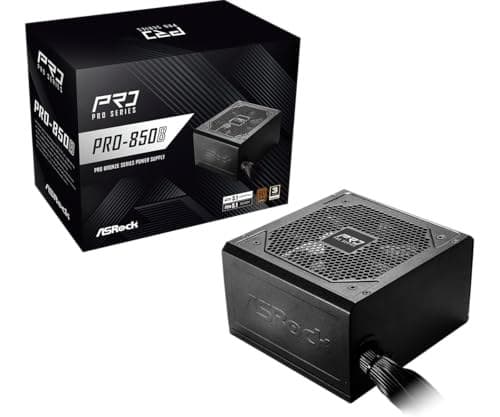 ASRock PRO-850B 850W 80 Plus Bronze ATX 3.1 & PCIe 5.1 Power Supply - 12V-2x6 Cable, 120mm Fan - Image 2