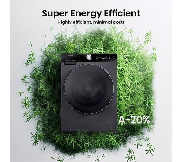 HISENSE 7S Series Auto Dosing WF7S1247BB AI WiFi-enabled 12 kg 1400 Spin Washing Machine - Black - Image 7