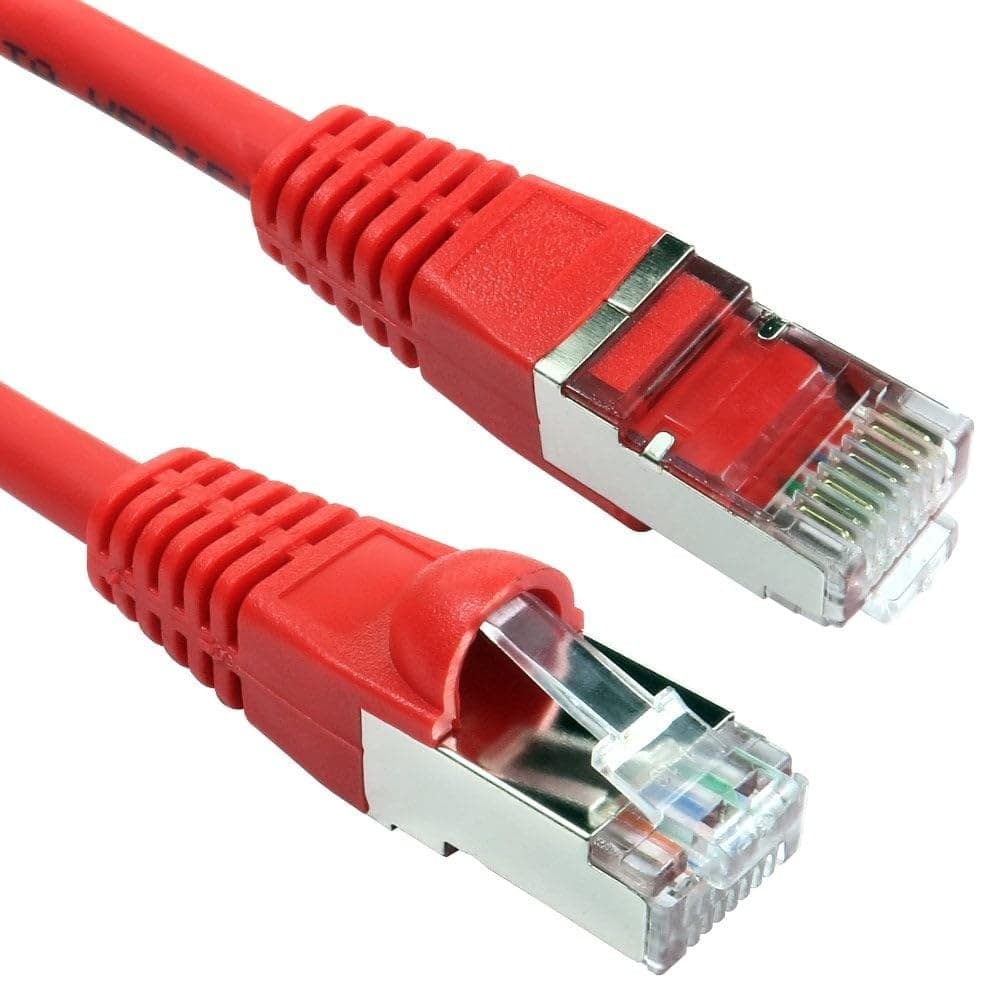 CablesDirect 1m CAT6a, M - M - Cable de Red (M - M, 1 m, Cat6a, S/FTP (S-STP), RJ-45, RJ-45, Rojo)