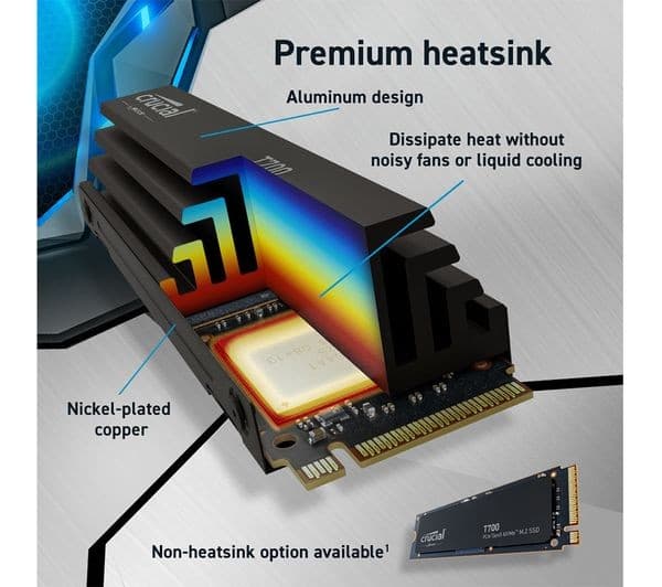 CRUCIAL T700 M.2 Internal SSD with Heatsink - 2 TB - Image 6