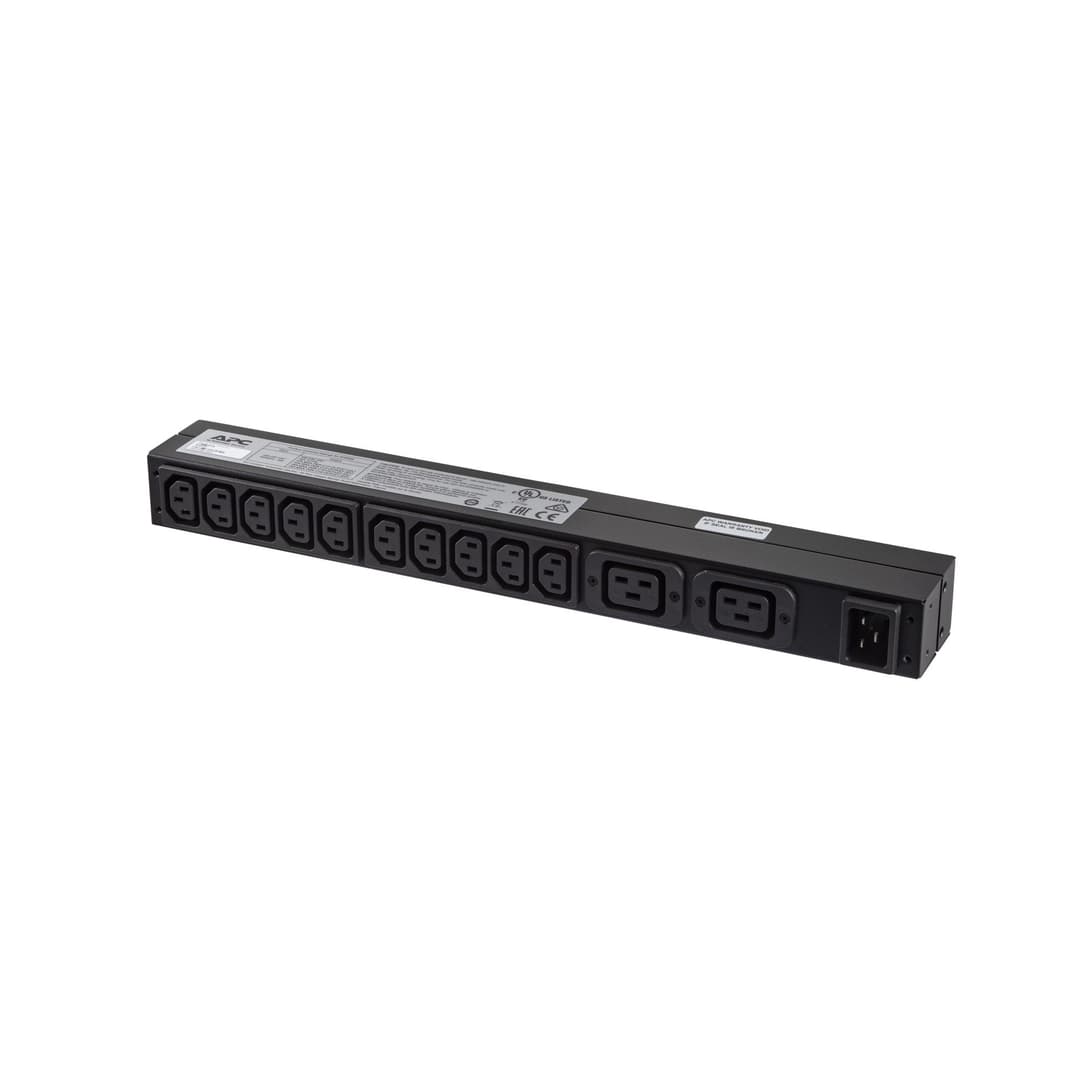 APC AP9559 Basic Rack PDU, 1U, 16A 230V, 12 AC Outlets (10x C13, 2x C19) - Black - Image 3