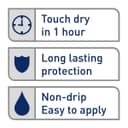 Dulux Quick Dry Satinwood Satin Paint 750ml - Magnolia thumbnail 3