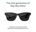 Ray-Ban Meta Wayfarer Gen 2 Smart Glasses Matte Black Polarised Gradient Graphite Large thumbnail 2