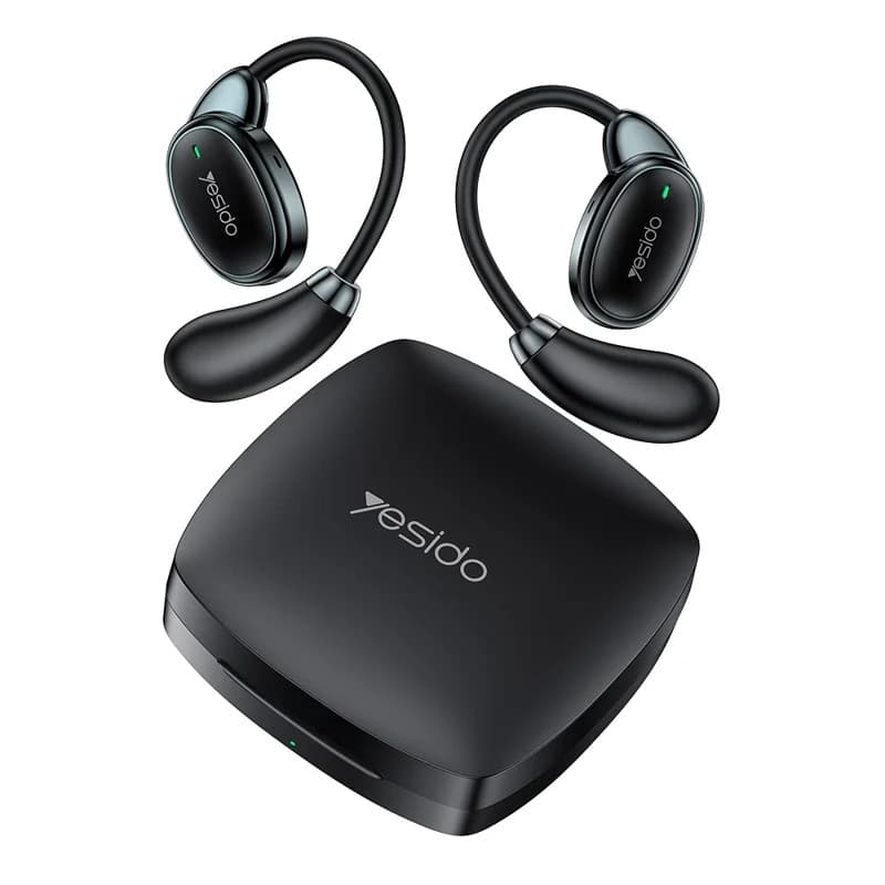 YESIDO YSP19 Open-Ear Bluetooth Headphones with IPX5 Waterproof Rating - Black