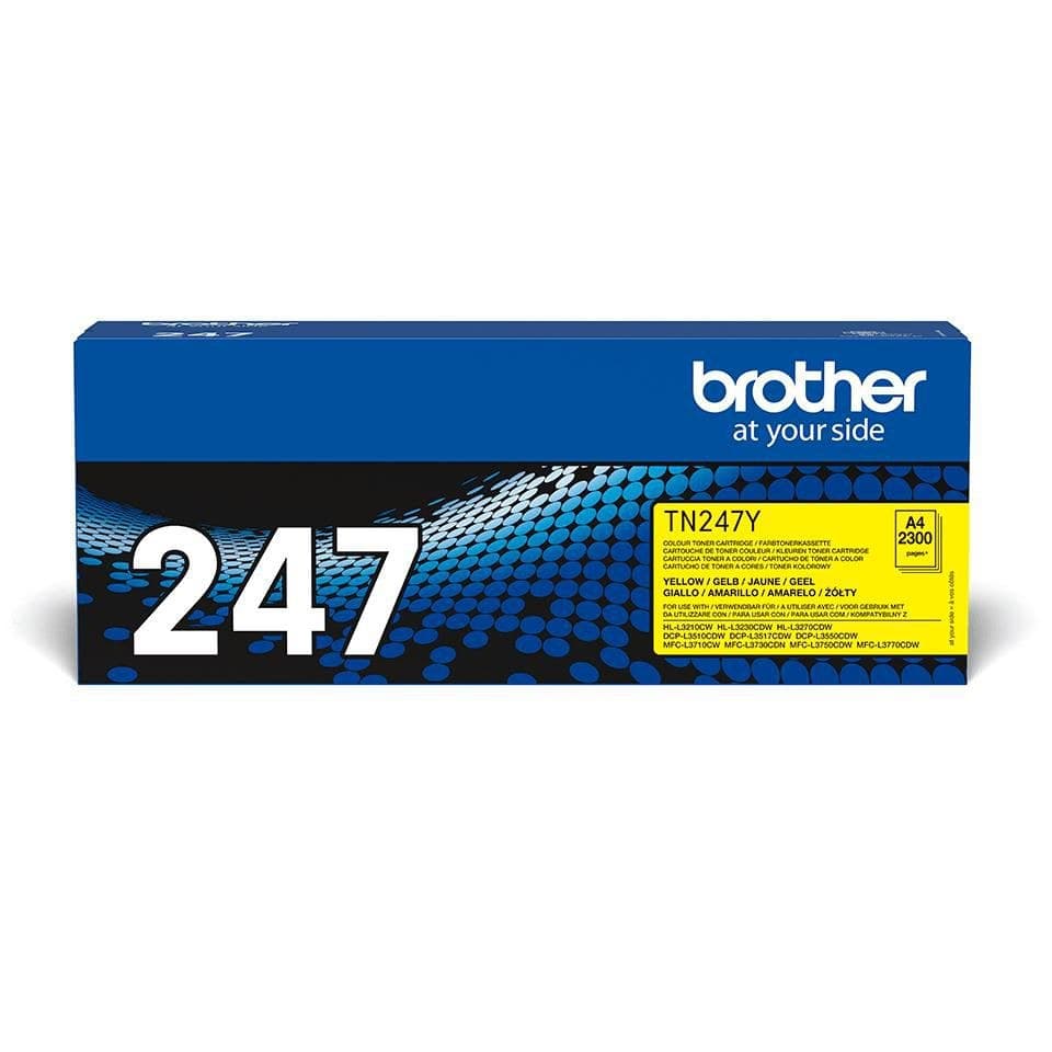 Brother TN247Y Yellow Toner Cartridge (2,300 pages)