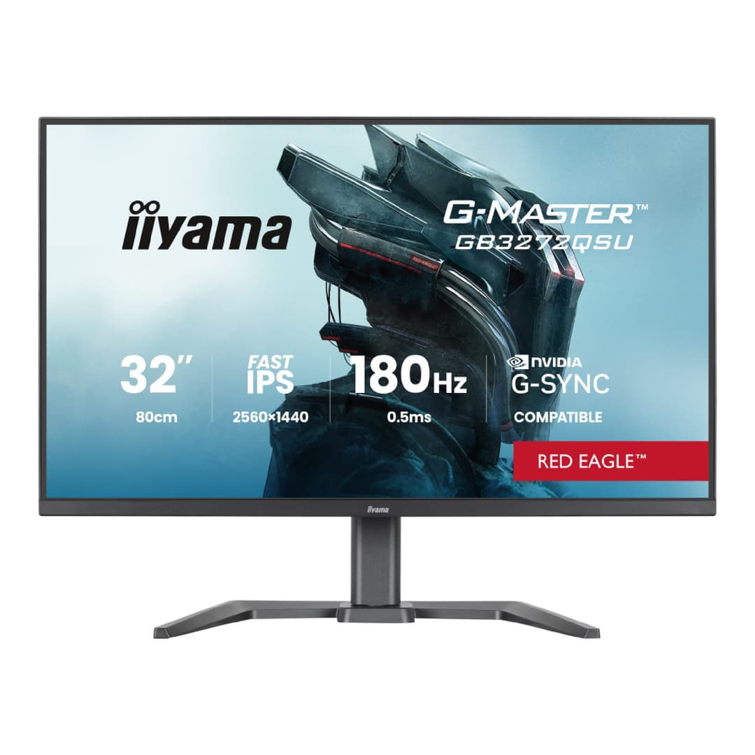 iiyama G-Master GB3272QSU 32" Fast IPS Quad HD 180Hz 0.5ms G-Sync Height Adjustable Gaming Monitor - Image 1