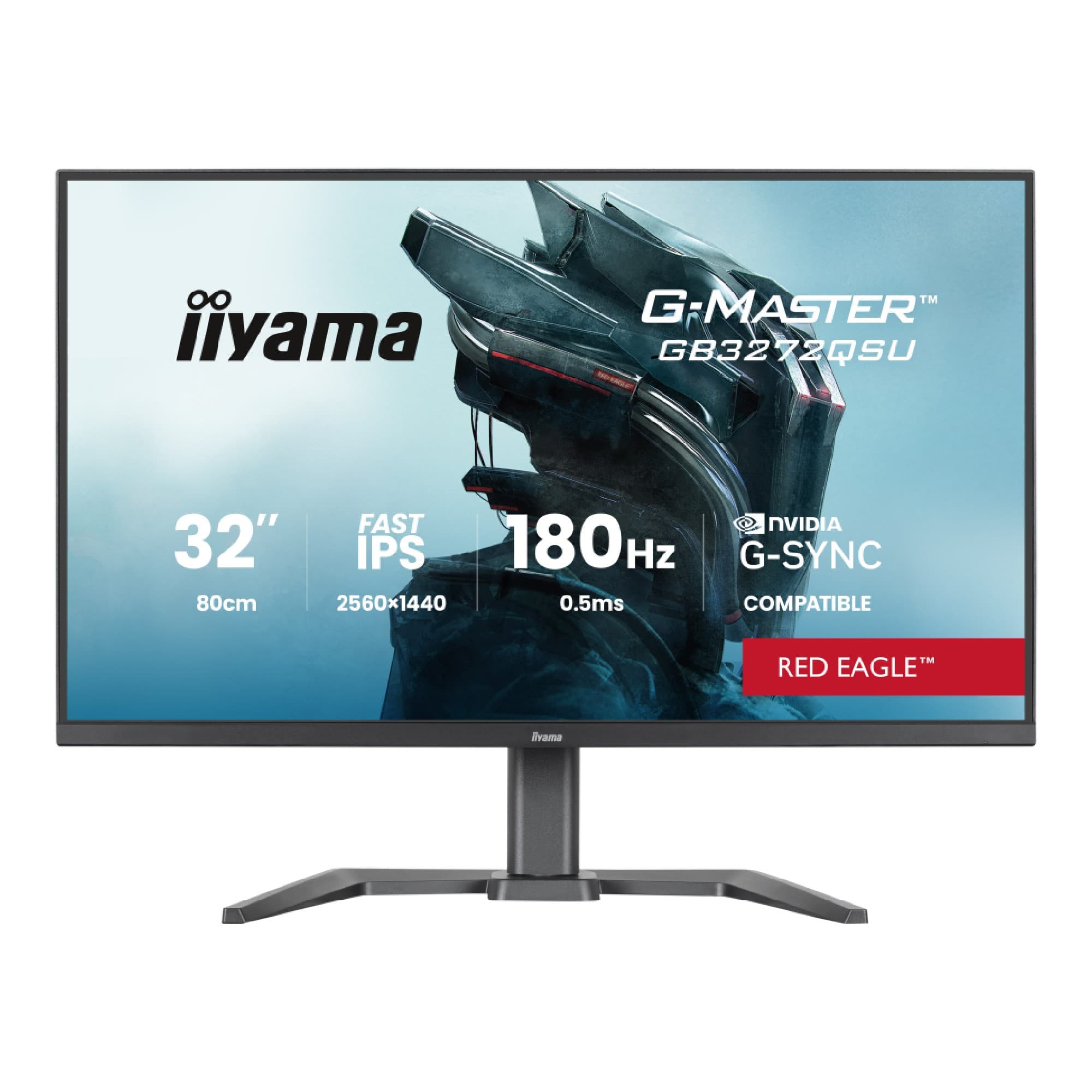 iiyama G-Master GB3272QSU 32" Fast IPS Quad HD 180Hz 0.5ms G-Sync Height Adjustable Gaming Monitor