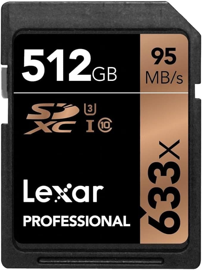 Lexar Professional 633x 512GB SDXC UHS-I Memory Card Up to 95MB/s (LSD512CBEU633) - Image 1