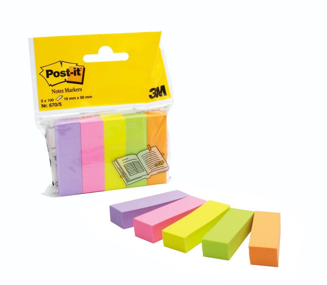 3M 670-5 note paper Rectangle Multicolour 100 sheets Self-adhesive - Image 2