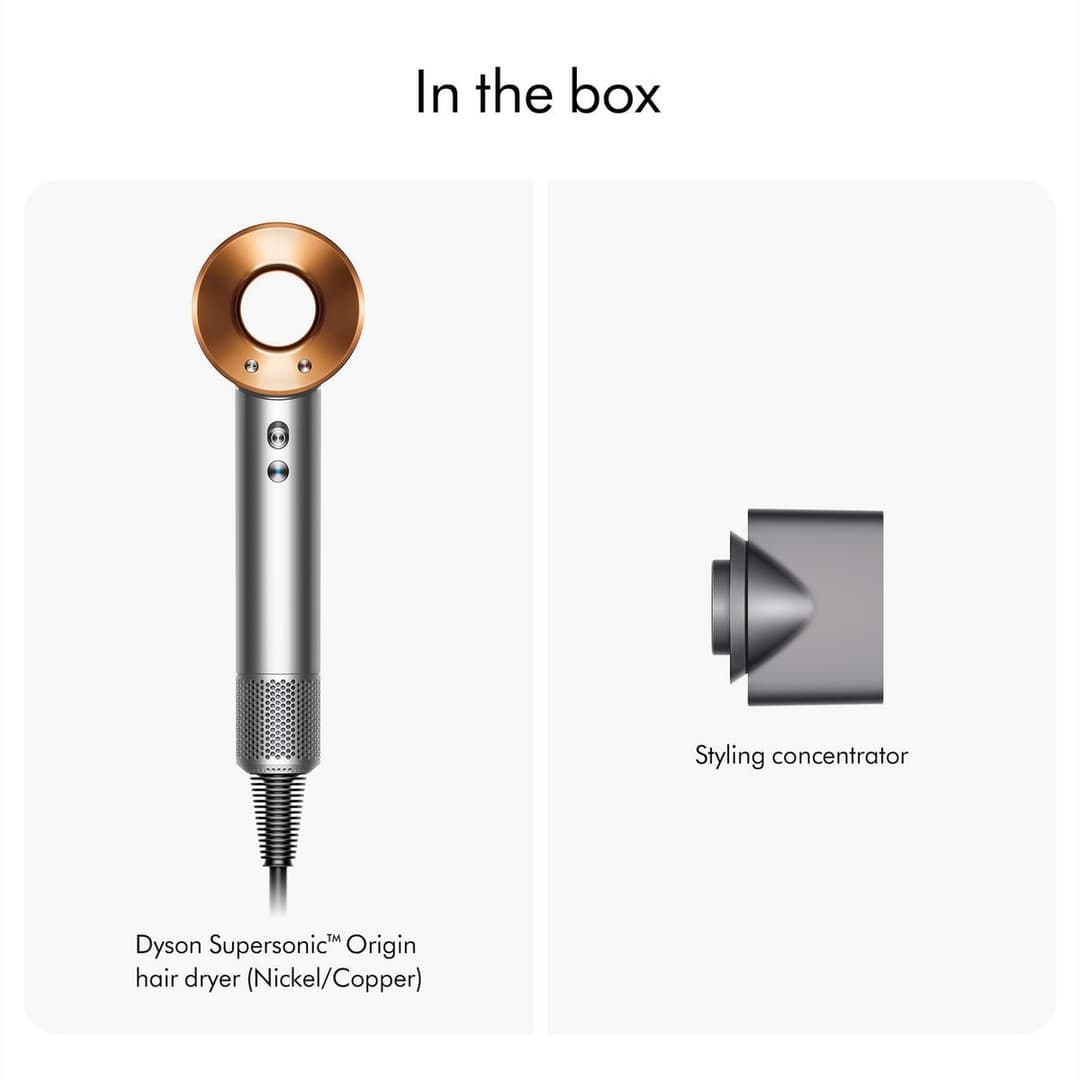 Dyson Supersonic Origin Hair Dryer - Nickel & Copper - Image 3