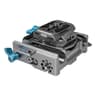 KONDOR BLUE | 501 Adjustable Baseplate for 15mm Rod Rigs | Arca Swiss QR Quick Release Plate, 85mm Matte Box Spacing, Anti-Twist Rail Clamps, Camera Cage Riser Mount | Gray