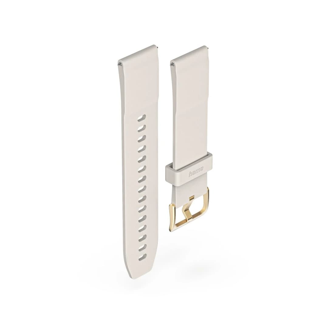 Hama NFC Payment Watch Strap, Silicone, 22 mm - Beige - Image 2