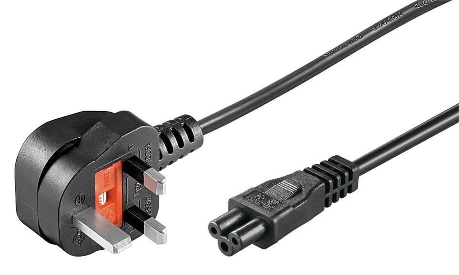 Power Cord UK - C5 0,5m Black - Image 1