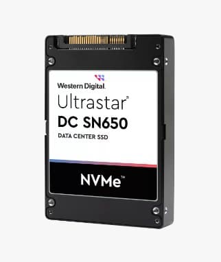 Western Digital Ultrastar DC SN650 U.3 2.5-inch PCIe 4.0 NVMe SSD 15.36TB - WUS5EA1A1ESP5E3