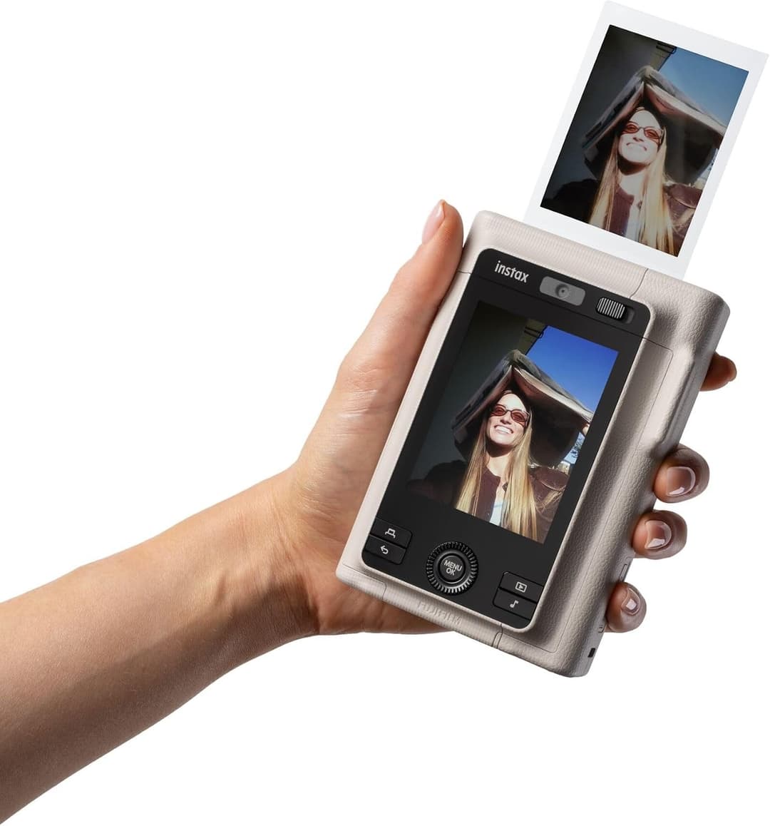 Fujifilm Instax Mini LiPlay+ Hybrid Instant Camera Sand Beige - Image 5