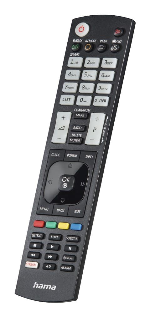 Hama 00221061 Replacement Remote Control for LG TVs, IR, Learning Function