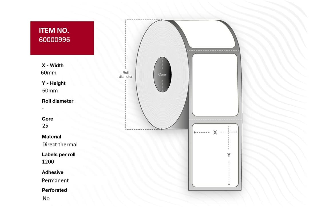 Label 60 x 60 - Core 25. - Image 1