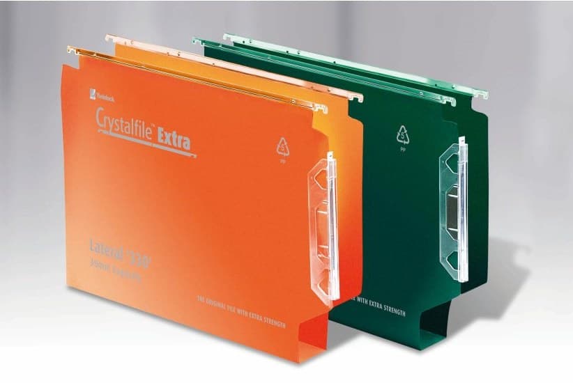 Rexel Crystalfile Extra `330` Lateral File 30mm Green (25) - Image 1