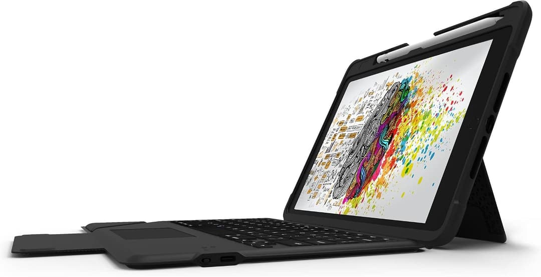 STM DUX Bluetooth Keyboard Case with Trackpad – iPad 7th/8th Gen, Black - Image 3