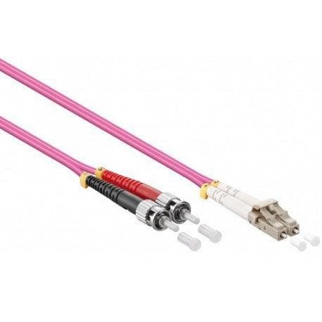 Mercodan Fiber Patch Cable LC-ST OM4 Multimode Duplex 2m