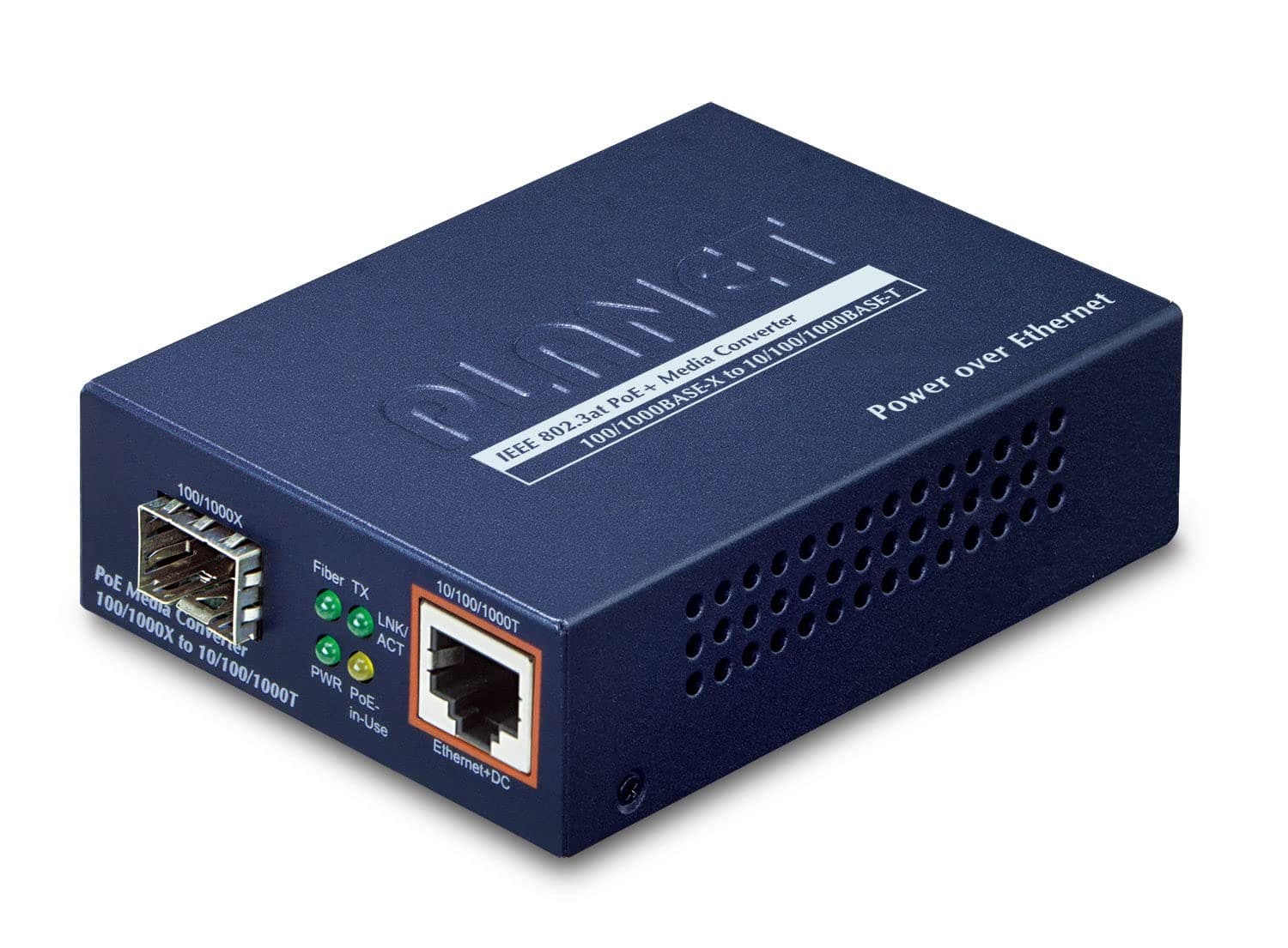 Planet GTP-805A 802.3af 1000Base-X To 10/100/1000Base-T PoE Media Converter