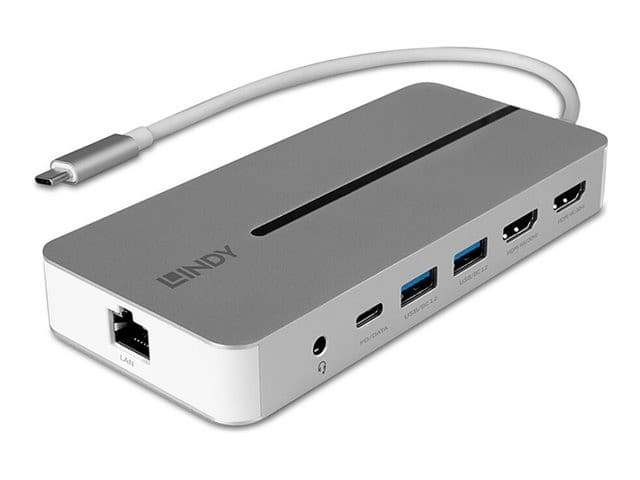 Lindy Docking Station USB-C Silver White - Image 1