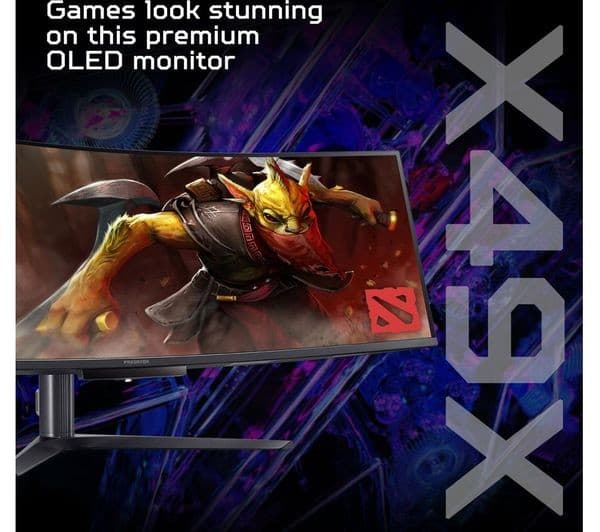 ACER Predator X49X Dual Quad HD 240HZ 49" Curved OLED Gaming Monitor - Black - Image 2