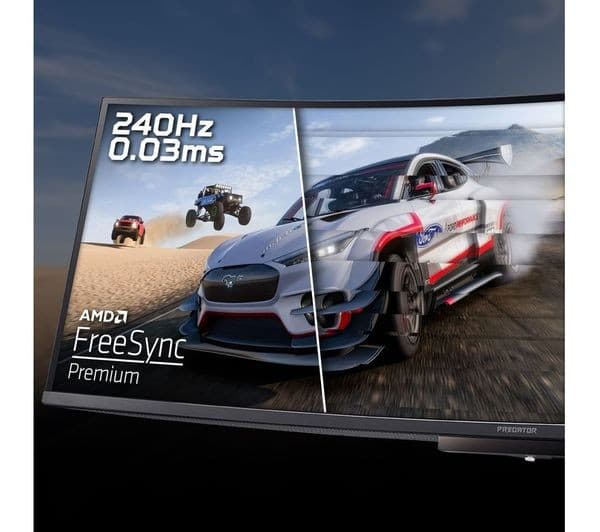 ACER Predator X49X Dual Quad HD 240HZ 49" Curved OLED Gaming Monitor - Black - Image 4