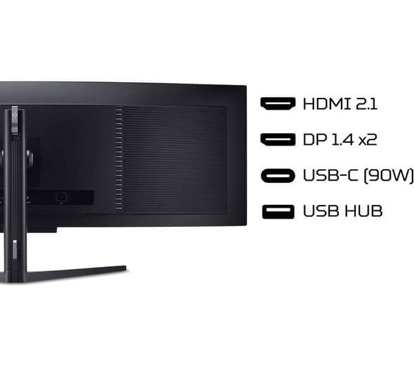 ACER Predator X49X Dual Quad HD 240HZ 49" Curved OLED Gaming Monitor - Black - Image 8
