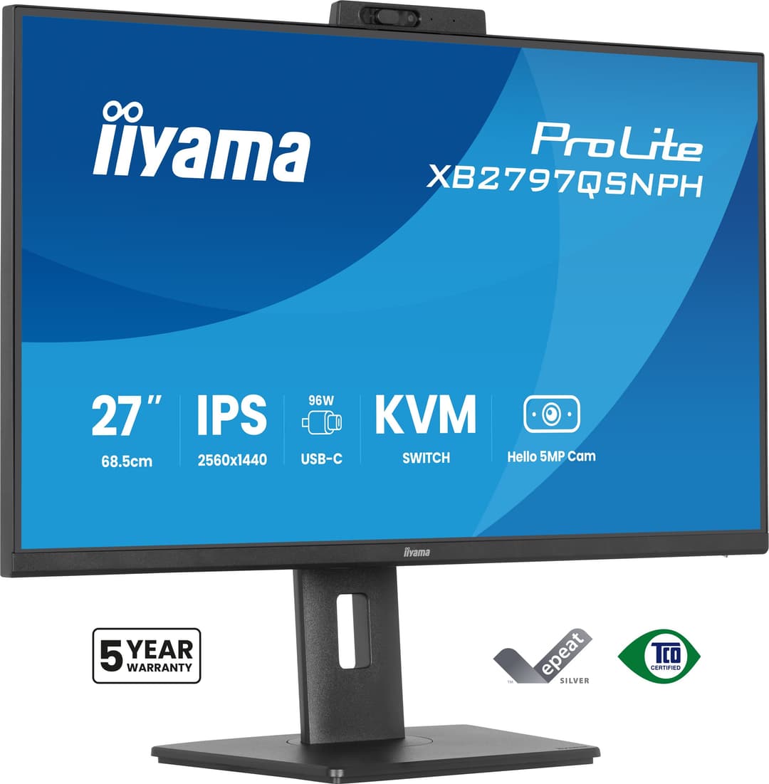iiyama ProLite XB2797QSNPH-B1 computer monitor 68.6 cm (27") 2560 x 1440 pixels Quad HD LED Black - Image 1