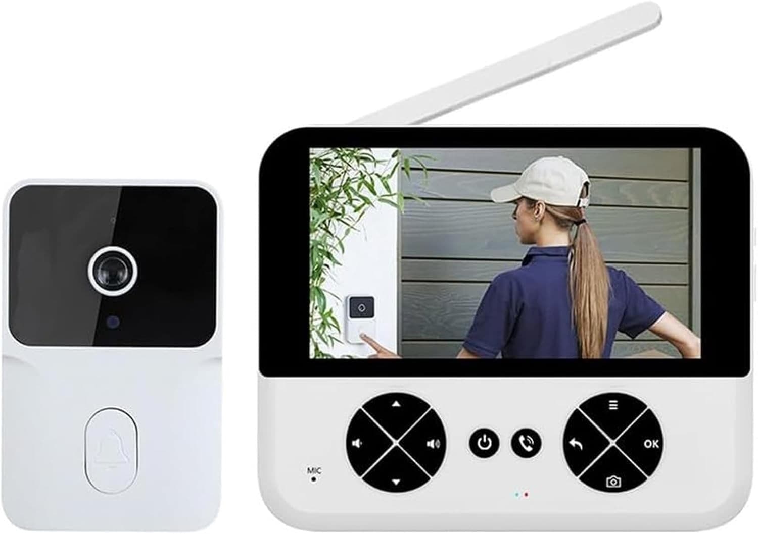 Yesido KM27 2.4G Wireless Video Doorbell 1MP Camera 4.3 inch LCD Monitor