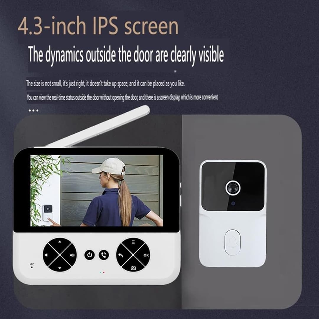 Yesido KM27 2.4G Wireless Video Doorbell 1MP Camera 4.3 inch LCD Monitor - Image 5
