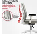 TTAP Oxford Mesh Tilting Executive Chair - Grey thumbnail 9