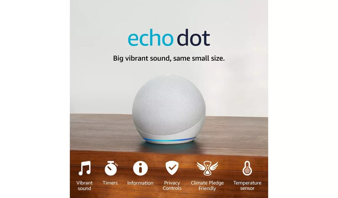 Amazon Echo Dot 5th Gen Smart Speaker Glacier White - Image 2