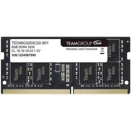 Team Elite 8GB 260-Pin DDR4 SO-DIMM DDR4 3200 (PC4 25600) Laptop Memory Model TED48G3200C22-S01 - Image 1