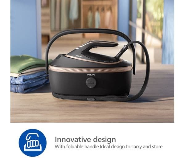 PHILIPS PerfectCare 8000 Series PSG8300/80 Steam Generator Iron - Black & Gold - Image 4
