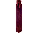 AROMA HOME Faux Fur Long Hot Water Bottle - Burgundy thumbnail 1