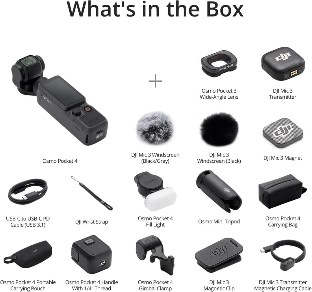 DJI Osmo Pocket 4 Creator Combo – 4K 1” Gimbal Camera Kit - Image 7