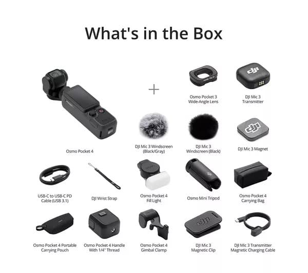 DJI Osmo Pocket 4 Creator Combo Pocket Gimbal Vlog Camera - Image 8