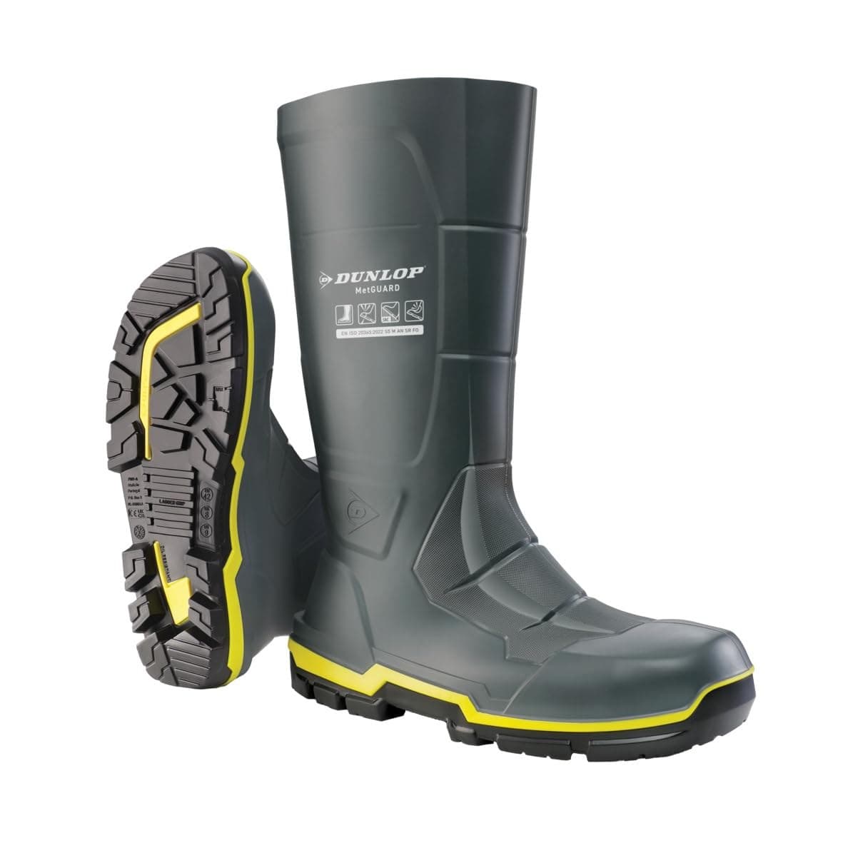 DUNLOP Acifort MetGUARD Sneaker Fit Wellies with Steel Toe, Grey, UK 10