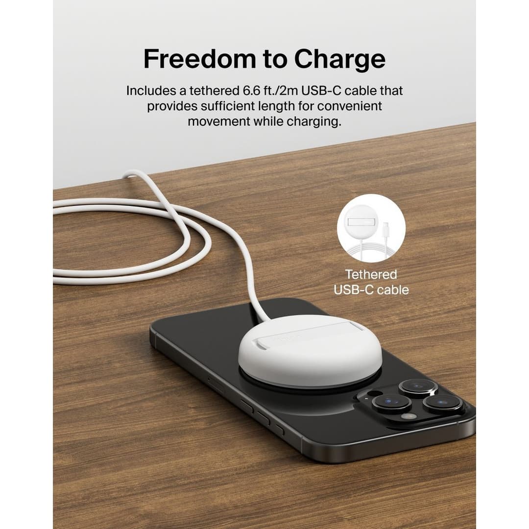 Belkin 15W Qi2 MagSafe Wireless Charger - White - Image 6