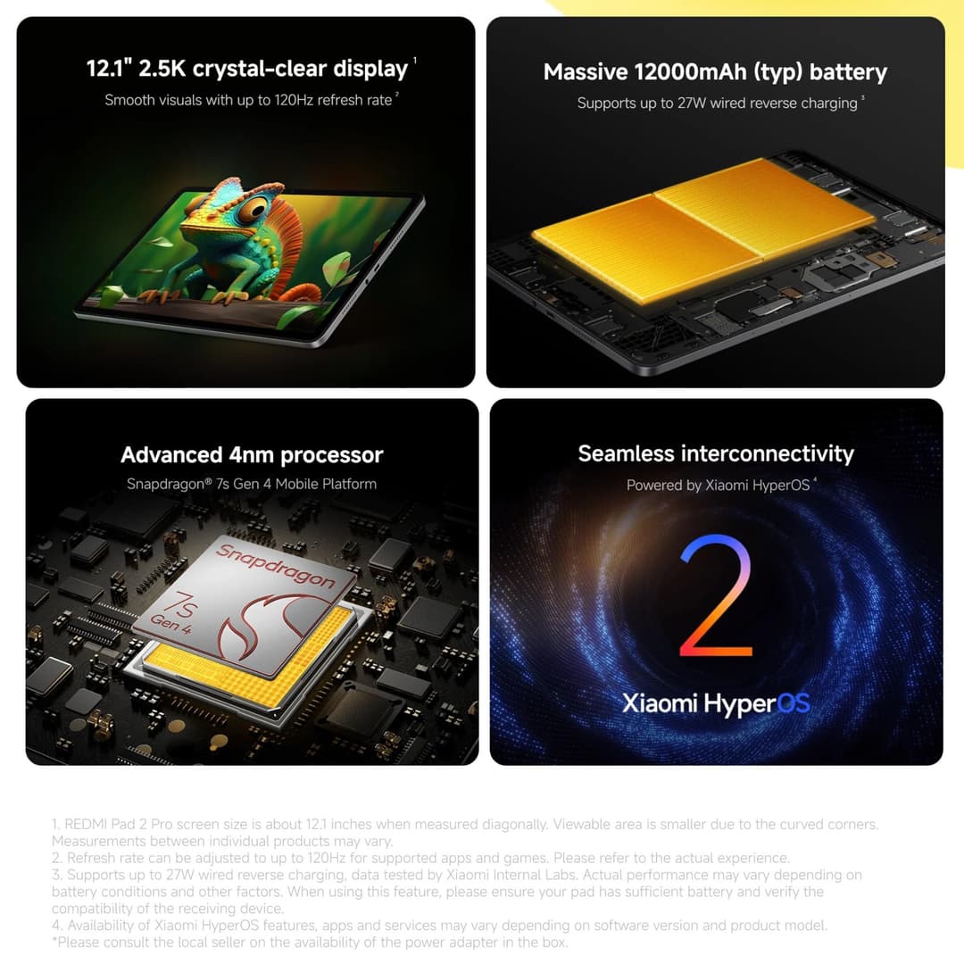XIAOMI Redmi Pad 2 Pro 8GB+256GB Tablet - Silver - Image 2