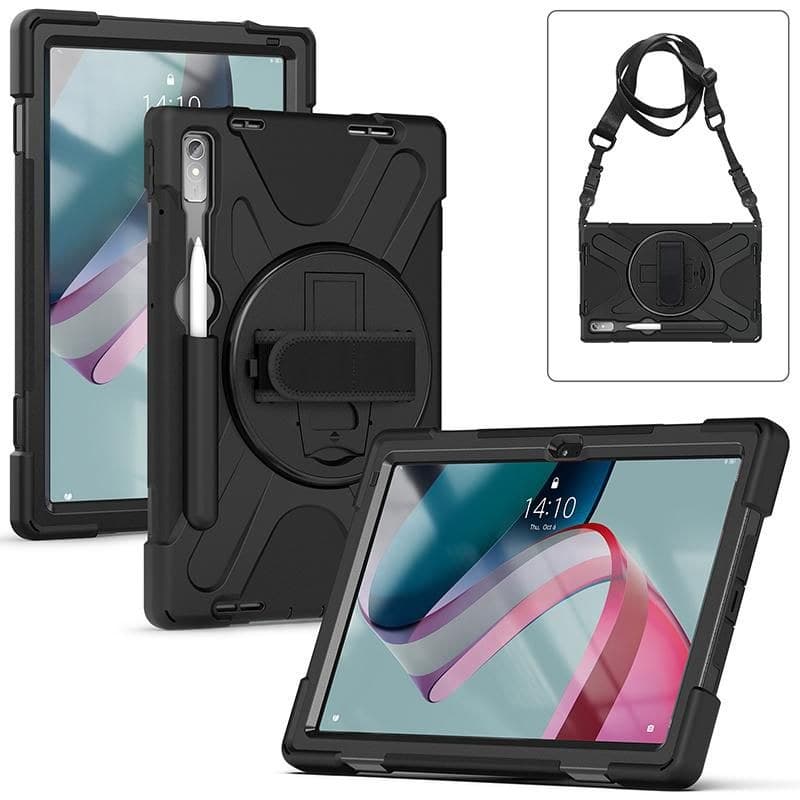 eSTUFF AUSTIN Defender Case for Lenovo Tab P11 Pro (2nd Gen) 2022 11.2" TB132FU - Black (ES681907-BULK) - Image 1
