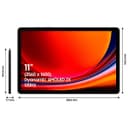 Samsung Galaxy Tab S9 11in 8GB RAM 128GB Wi-Fi AI Tablet - Graphite thumbnail 2